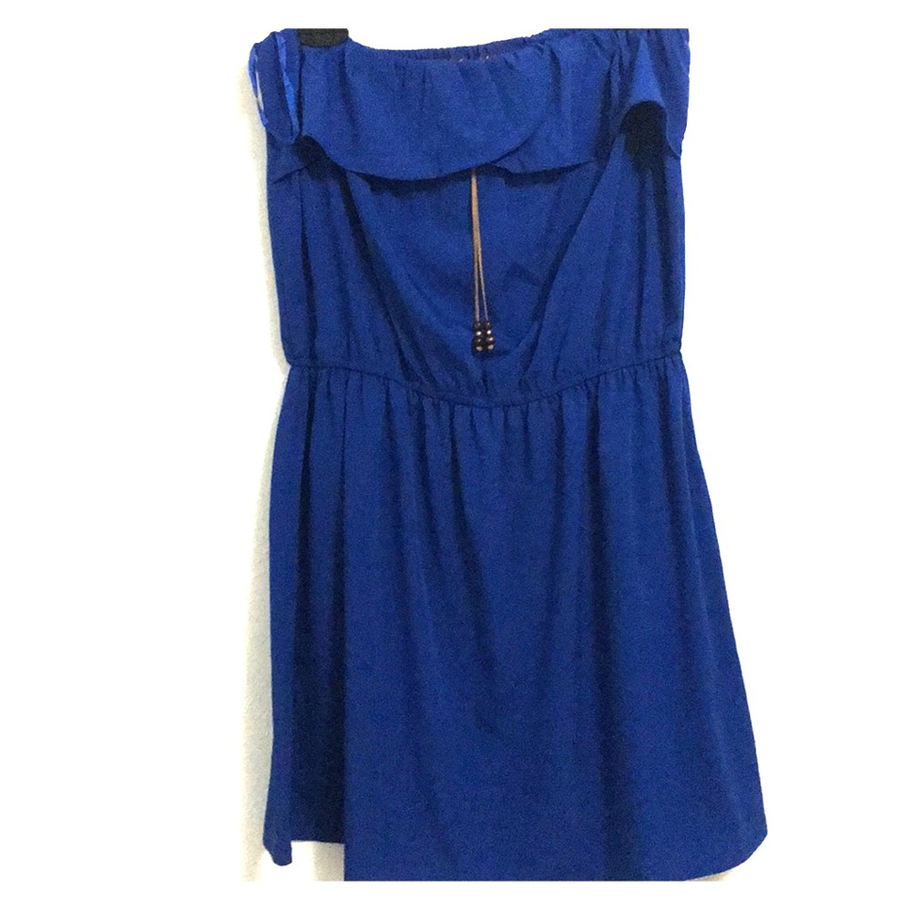 Royal Blue Strapless blue spring/summer dress or can be worn as a top SzXL NWT